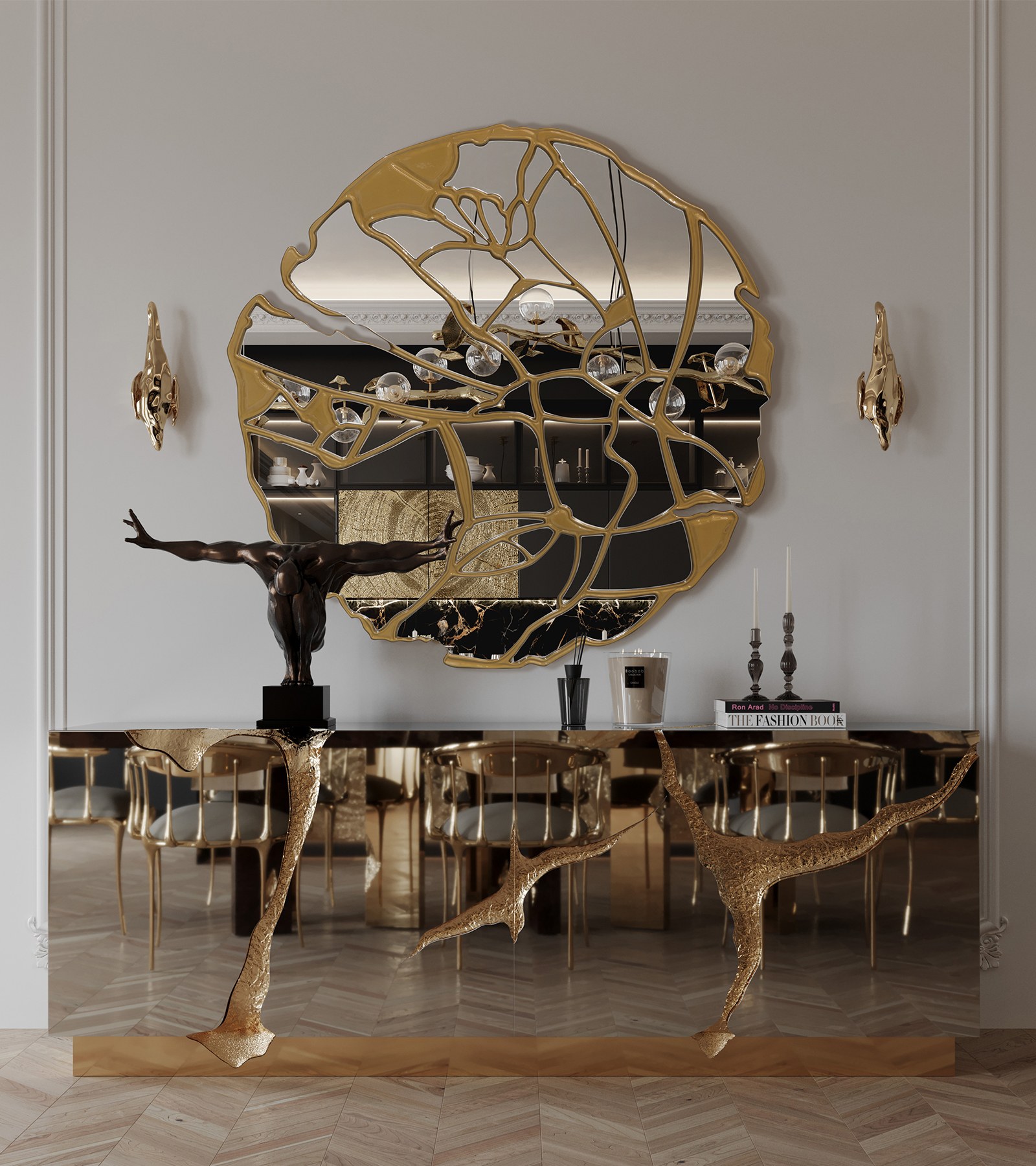 Glance Fractured Wall Mirror